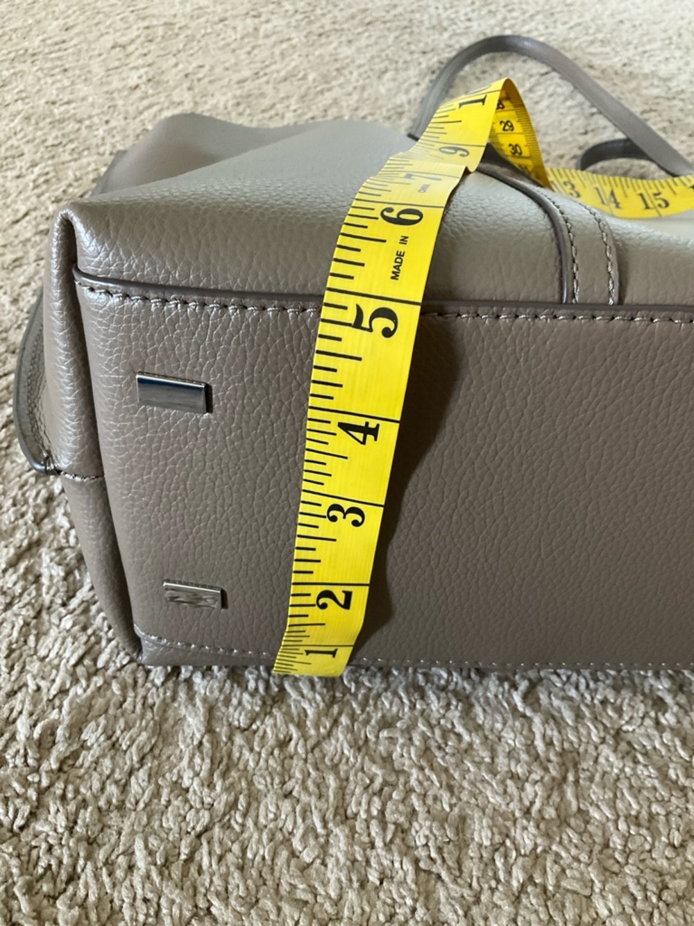 Tory Burch Taupe Leather Perry Tote - Picture 16 of 16